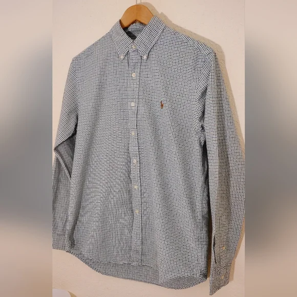 Ralph Lauren Men's Checkered Button Down Polo Shirt - Picture 3 of 6